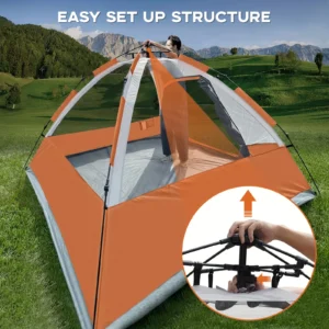 Pop Up Camping Tent - 4 Person Instant Easy Set Up