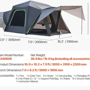 SUV Tent for Camping Waterproof PU2000mm