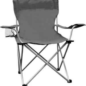 Portable Weather Station Camping Chair, Lightweight Folding Outdoor Quad Seat with Cup Holder & Armrests